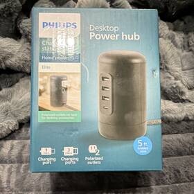 Dlk4195a Philips Dlk4195a/37 Power Hub Usb-c 3 Usb-a 2 Outlets 5 Ft Black Cord