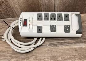 Spp3222-tested Philips Spp3222wa/17 Surge Protector 8 Outlets 6 Ft Cord Electric Child Safety