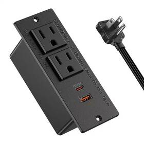 Phyfalip 313111510550 30w Usb C Fast Charging Recessed Power Strip Ultra Thin Plug Flush Mount Desk Ou