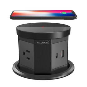 Picxsikb 744348407670 Automatic Pop Up Outlet 4.33 Inch For Countertop With 15w Wire