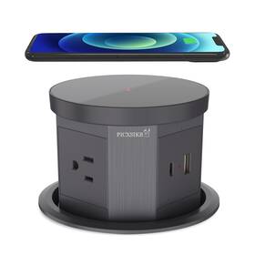 Picxsikb 768383348606 Pop Up Outlet For Countertop - 4.33-inch Automatic Hidden Rou