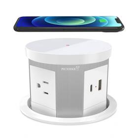Picxsikb 768383348613 Pop Up Outlet For Countertop 4.33-inch Automatic Hidden Round P