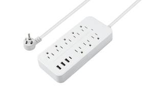 Pixezo 065008937746 Surge Protector Power Strip With 8 Ac Outlets And 3 Usb Ports 1 C Pow