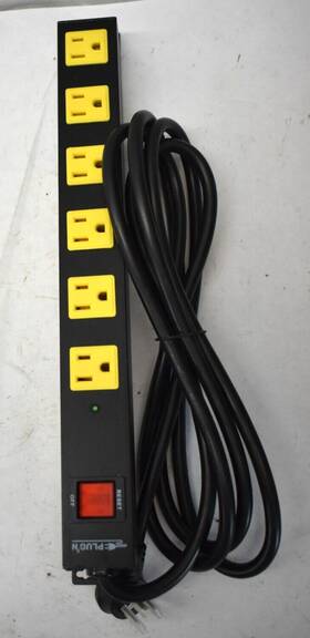 Pdu-us6 Plug-n Electric 6 Outlet Power Distribution Heavy Duty Strip Surge Protector