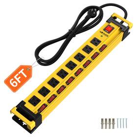 2700j Plugn 708436085874 8 Outlet Surge Protector Power Strip With Individual Switches Cord Mana
