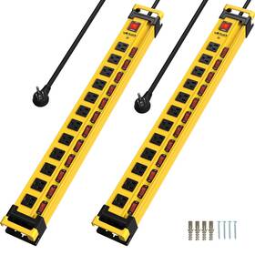 3300j Plugn 769083962598 12 Outlet Surge Protector Power Strip Individual Switches 9ft/14awg/15a