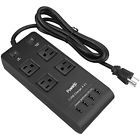 Po-con104 Powerjc Power Strip Usb Surge Protector Outlets With 725704810396