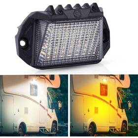 Gx23rvs02 Povtor Rv Exterior Led Light 39 Porch With 1300lm White/1000lm Amber 12v