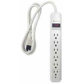 52ny52 Power First Outlet Strip Surge 6 S 5-15r 5-15p 4 Ft. White