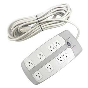 52ny53 Power First Outlet Strip Surge 8 S 5-15r 5-15p 25 Ft. White