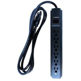 52ny56 Power First Outlet Strip Surge 6 -outlet 5-15r 5-15p Ft. Black