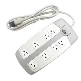 52ny57 Power First Outlet Strip Surge 8 5-15r 5-15p 6 Ft. White