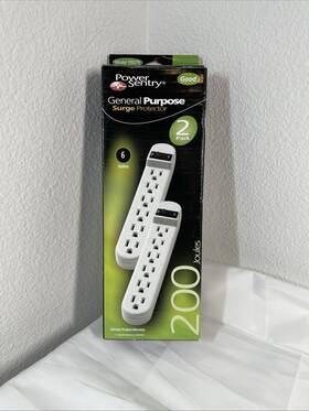 Power Sentry 014227002792 General Purpose Surge Protector - 2 Pack 6 Outlets 200 Joules