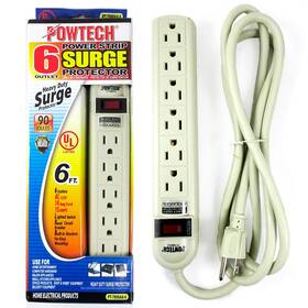Atb-pt7898aa-6 Power Sentry 6 Outlet Strip 6ft Heavy Duty Cord Switch Surge Protector New