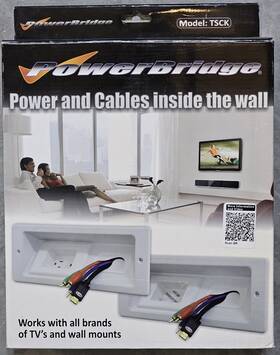 Powerbridge 844988992359 Tsck In-wall Power Cable Management System Works With All Tvs And Mounts
