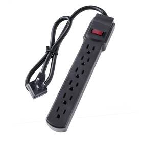 Powerenvy 850069268220 6-outlet Surge Protector 250 Joules 6ft Cord Black