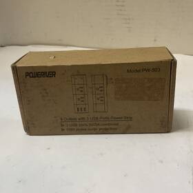 Pw-503 Poweriver Surge Protector Wall Mount Outlet Adapter White