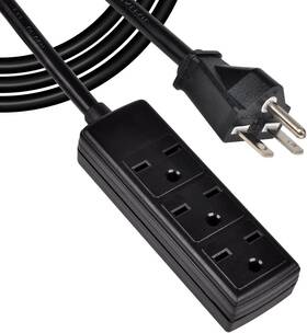 6-15p Powgrow 711181619973 Power Strip 14awg Nema 10ft Long Extension Cord Durable