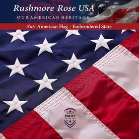 Powrui Ahr-089w American Flag Made In Usa Flags For Outside 3x5 Premium Us New