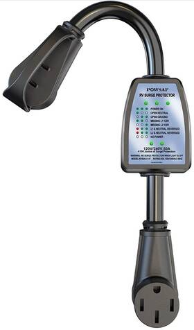 B09471j8y7 Powsaf 50amp Surge Protector For Rv Accessories - Voltage Protector/monitor