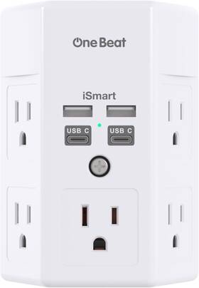 B09wmxp1mg Powsav 5-outlet Power Strip With 4 Usb Ports - Surge Protector For Home Office School