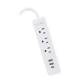 Precision Power 709483065963 3 Ft Surge Protector Strip Ac Outlets With Usb Charging A C Po
