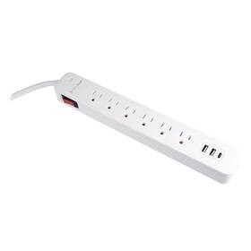 Precision Power 709483065987 6 Ft Surge Protector Strip Ac Outlets With 3 Usb Charging A C Po
