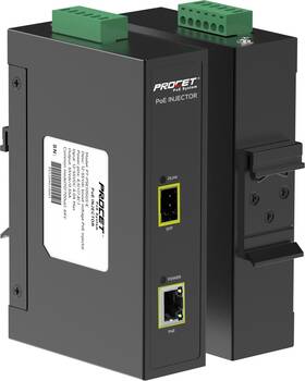 Pt-pse105gs-e Procet Poe System 30w Injector Sfp/ Uplink Gigabit Din Rail Power With