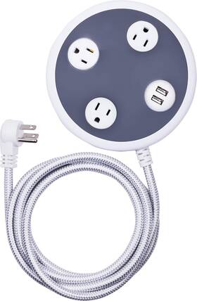 Products Company Llc 744759952332 Surge Protector Power Strip With Usb Charger 3 Outlets 2 Ports 2.4a Fast