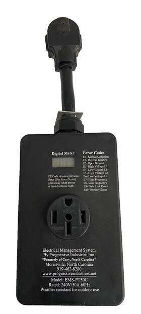 Ems-pt50c Progressive Industries 818811000047 50 Amp Rv Surge Protector For Campers
