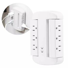 980j Pursuequality Shop 721563487120 Ge 6-outlet Swivel Surge Tap White