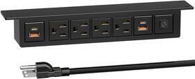 4o2a2c-bk Qba Under Desk Power Strip With Pd 20w Usb C 8-in-1 Outlet Black