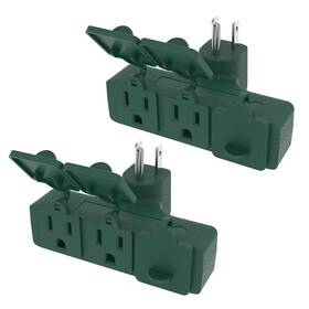 Qitim 680306719600 Outdoor Plug Outlet Splitter 3 Outlets Extender With Safe Cover Heavy Duty