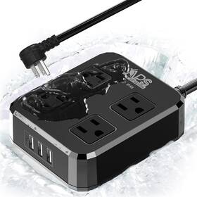 Qy01 Qiyuan Outdoor Power Strip Weatherproof Usb Included 4 Outlets 6ft Black