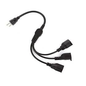 5-15p Qlfecle 784099836350 Etl Listed 1 To 3 Outlet Power Splitter Cord 3.3ft/1m Nema 5-15