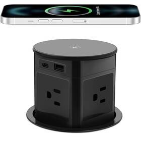 Be400a Qunpqiuer Pop Up Outlet For Countertop With 15w Wireless Charger 4 Outlets 1 Pd20w Usb-