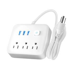 Qwozueo 717425364111 Power Strip With Usb Ports Travel Night Light 3.6ft Surge