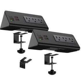 Qzukoy 747749534105 Power Charge Station Edge Clamp Mount 15a 1875w With Usb-c Portstabletop Surg