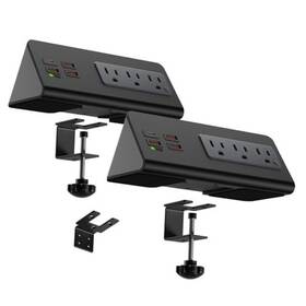 Zh-usb-002 Qzukoy Power Charge Station Edge Clamp Mount 15a 1875w With Usb-c Portstabletop Surge