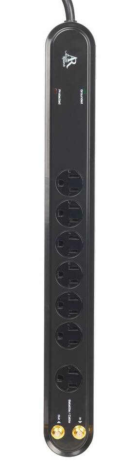 Arhts7 Rca 6 Outlet Strip Surge Protector 2700 Joules Usb Ports