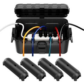 O-ecc-3-24 Restmo Ip54 Extra Large Outdoor Box With 6 Cable Seal Entry Bundle 4 Small Wea