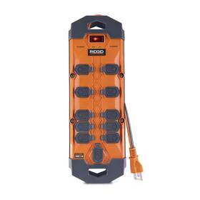 4200j Ridgid 445048360328 10 Ft. Cord 10-outlet 2.4 Amp Usb-a 15-watt Usb-c Surge Protecto