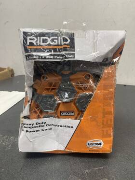 Rgs0508u Ridgid 8 Ft. Cord 5-outlet 2 Usb-a Power Hub