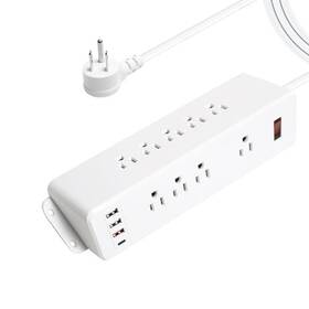 Jlc-1 Rizhaoduohuijianzhuanzhuanggongchengyouxiangongsi 9 Outlets Wall Mount Power Strip With Usb C Double Side Outlet Extender White