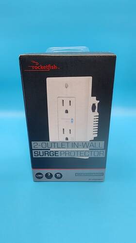 1080 Rocketfish 600603291739 - 2 Outlet In-wall Joules Surge Protector