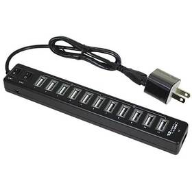 160411 Roman Inc. Usb Power Bar 12 Ports Black
