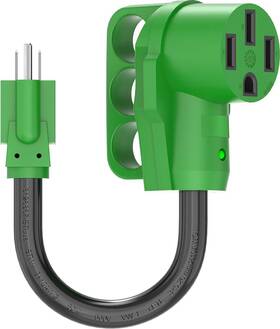Rgac1550-ec Rvguard 50 Amp To 110 Volt Rv Adapter Cord 12 Inch Nema 5-15p 14-50r