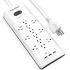 S-16537 Strip Outlets Surge Protector Power Smart Usb Charging 610025016537