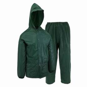 44100ca Safety Works 44100ca/m 2-pc. Rain Suit Green Pvc M -