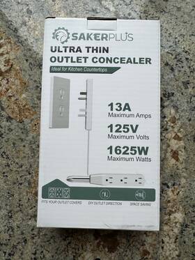 X00427fpcl Saker Sakerplus Ultra Thin Outlet Concealer With 5 Foot Cord